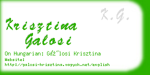 krisztina galosi business card